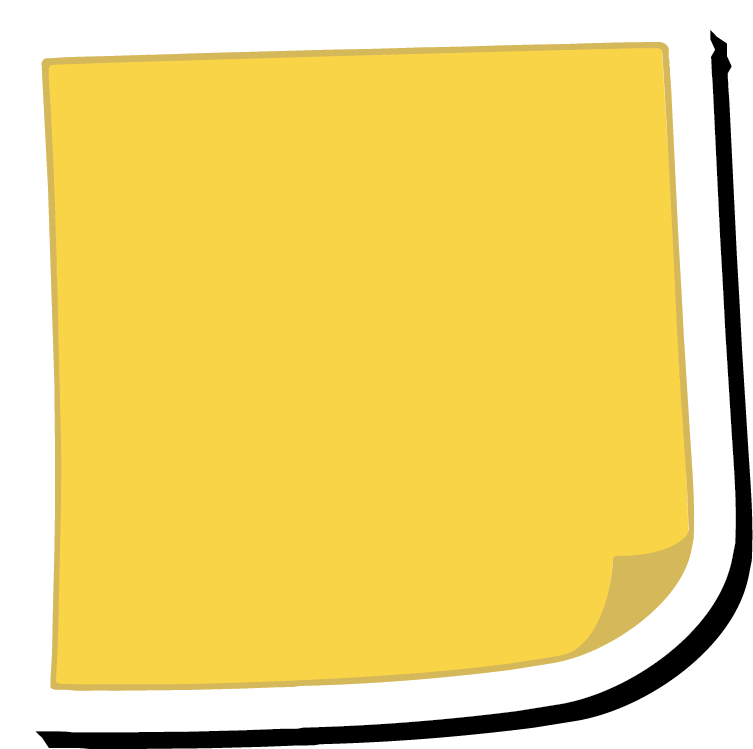 Post-it note — close to 3 inches