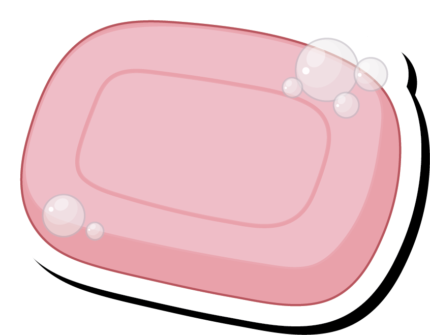 Bar of soap — close to 4 inches